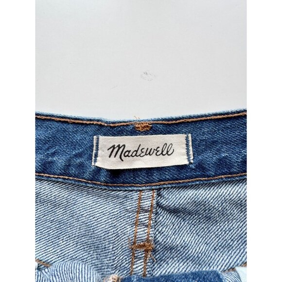 MADEWELL Medium Blue Rinse 100% Cotton Rigid Denim A-Line Skirt, Size 28 - Picture 13 of 16